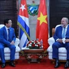 越南政府副总理陈红河会见古巴总理曼努埃尔·马雷罗·克鲁斯