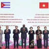 越南国会主席王廷惠会见古巴全国人民政权代表大会主席埃斯特万•拉索•埃尔南德斯