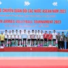 越南队在2023年东盟各国军队室内男子排球比赛中夺冠
