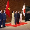越南国家主席武文赏出席日本首相举行的欢迎仪式