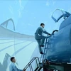 防空空军军种举行苏-22攻击机飞行员的驾驶模拟舱飞行竞赛开幕式