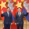 越南国会主席王廷惠会见柬埔寨首相洪玛奈