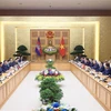 越南政府总理范明政与柬埔寨首相洪玛奈举行会谈