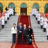 越共中央总书记阮富仲主持仪式 欢迎中共中央总书记、中国国家主席习近平到访
