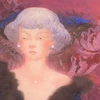 参观90后画家丝绸画展 感受丝绸画精致优雅之美