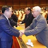 越南国会主席王廷惠出席前国会领导人新春见面会