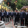 越南国家主席武文赏与菲律宾总统马科斯参观河内升龙皇城