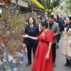 菲律宾总统夫人与越南国家主席夫人逛河内古街了解越南春节传统文化
