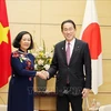 越共中央书记处常务书记张氏梅与日本高层领导人会晤