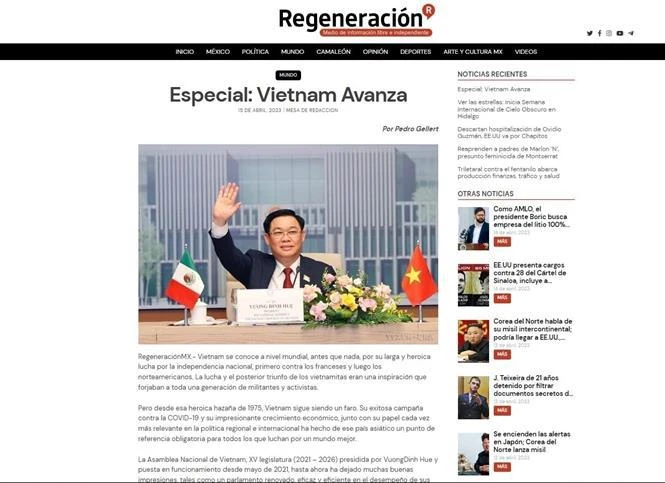 Mexican media spotlights Vietnamese top legislator’s upcoming visit to ...