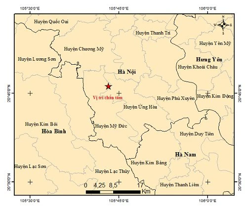 Terremoto De Magnitud 4,0 Sacude El Distrito Suburbano De Hanoi 