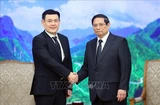 El primer ministro Pham Minh Chinh recibió a Jakkapong Sangmanee, enviado especial del Primer Ministro tailandés. (Fuente:VNA)