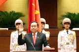 陈青敏当选第十五届国会主席。图自越通社