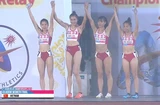 Four Vietnamese athletes win the gold medal in the women's 4x400m relay team at the 2024 Asian Relay Championship in Thailand on May 21. (Photo: dangcongsan.vn)