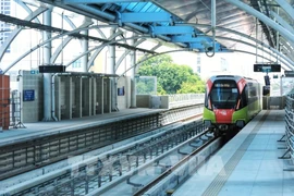 The elevated section of the Nhon - Hanoi Station urban railway line is funded through foreign official development assistance (ODA). (Photo: VNA)