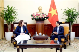 Minister of Foreign Affairs Bui Thanh Son (right) and Anna Krystyna Radwan-Röhrenschef, Undersecretary of State at the Polish Ministry of Foreign Affairs, at a meeting in Hanoi on May 29. (Photo: Vietnamese Ministry of Foreign Affairs)
