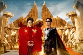 Divo Tung Duong (left) and rapper Double 2T in the music video Canh Chim Phuong Hoang (Phoenix Wings). (Photo courtesy of the artist)