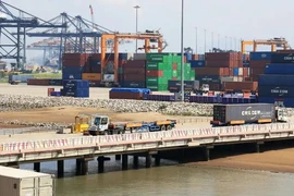 Containers of goods at the Cai Mep - Thi Vai port complex in Phu My township, Ba Ria - Vung Tau province (Photo: VNA)