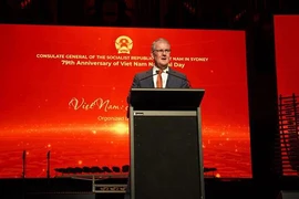 Attorney General of New South Wales Michael John Daley speaks at the ceremony in Sydney on September 17. (Photo: VNA)