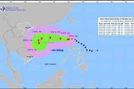 A map tracking Tropical Storm Trami (Source: National Centre for Hydro-Meteorological Forecasting)