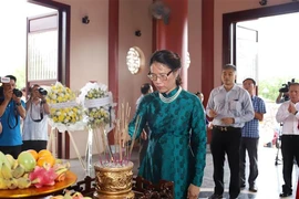 Vietnamitas en Laos conmemoran al Presidente Ho Chi Minh. (Fuente:VNA)