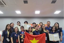 Representantes vietnamitas en la Exposición de Diseño, Ideas e Inventos de Japón 2024. (Fuente:Internet)