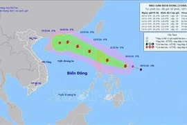 El movimiento de la tormenta hasta las 7 a.m de hoy. (Fuente: VNA)