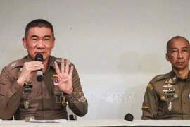 Lors de la conférence de presse sur l'affaire à Bangkok, en Thaïlande, le 17 juillet. Photo : Getty Images/VNA