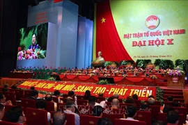 Le 10e Congrès national du Front de la Patrie du Vietnam. Photo: VNA