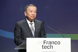 Le secrétaire général du Parti communiste du Vietnam et président vietnamien To Lam au FrancoTech, le 4 octobre à Paris. Photo: VNA