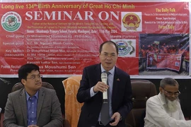Ambassador Nguyen Manh Cuong speaking at the seminar (Photo: VNA)