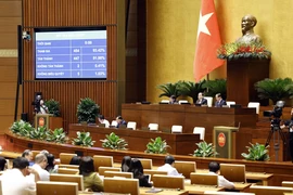 Deputies cast votes on the Law on Roads on June 27. (Photo: VNA)