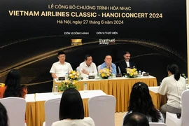 At a press conference on the concert held in Hanoi on June 27 (Photo: VNA)