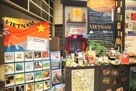 The Vietnamese booth at the ongoing 34th Hong Kong Book Fair. (Photo: VNA)