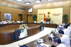 National Assembly Chairman Tran Thanh Man speaks at the NA Standing Committee's 39th meeting in Hanoi on November 14. (Photo: VNA)