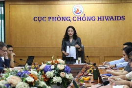 Dr Phan Thi Thu Huong, director of the Vietnam Administration for HIV/AIDS Control (VAAC) addresses the press briefing on November 18. (Photo: VNA) 