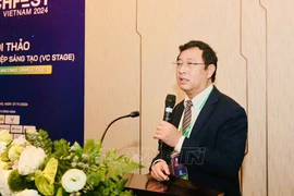 Pham Hong Quat, Director of the Department of Market and Business Development under the Ministry of Science and Technology, speaks at the event. (Photo: VNA)