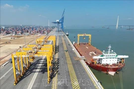 The third and fourth container terminals at the Hai Phong international gateway port in Lach Huyen are set to commence operations in the first quarter of 2025. (Photo: VNA)