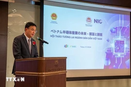 El embajador de Vietnam en Japón, Pham Quang Hieu, habla en el evento (Foto: VNA)