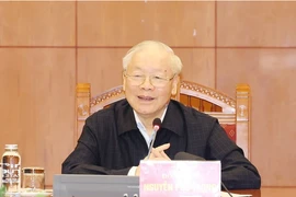 Party General Secretary Nguyen Phu Trong speaks at the first meeting of the sub-committee for personnel affairs of the 14th National Party Congress on March 13, 2024. (Photo: VNA)