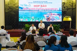At the press conference. (Photo: baobinhdinh.vn)