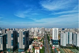 The residential index risesharply in Hanoi in the first three months of 2024 but down slightly in Ho Chi Minh City. (Photo: VNA)