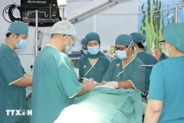 Doctors at Children's Hospital 2 in HCM City perform organ transplant surgery on a child. (Photo: VNA)
