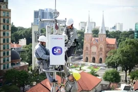 MobiFone's 5G base transceiver station (Photo sggp.vn)