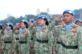 Staff of Level-2 Field Hospital Rotation 6 and Engineering Unit Rotation 3 (Photo: VNA)