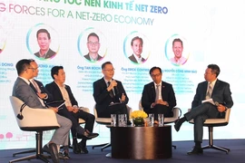 Panelists at the “Sustainable Development 2024” event organised by the Saigon Times with the theme “Accelerating the Economy to Net-Zero” in HCM City on September 19. (Photo: VNA)