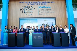 Prime Minister Pham Minh Chinh at the launching ceremony of the Centre for the Fourth Industrial Revolution (C4IR) in Ho Chi Minh City on September 25 (Photo: VNA)