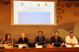 Deputy Minister of Foreign Affairs Do Hung Viet (C) at the international seminar in Geneva on September 27. (Photo: VNA)