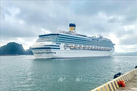 The Italian-flagged Costa Serena docked at the Ha Long International Cruise Port on September 30. The Ha Long Bay in Quang Ninh province was named by UNESCO as a world heritage site twice in 1994 and 2000. (Photo: VNA)