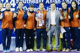 Wrestlers at the 2024 Southeast Asian Wrestling Championship & Oceania Invitational. (Photo courtesy of VWF)